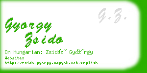 gyorgy zsido business card